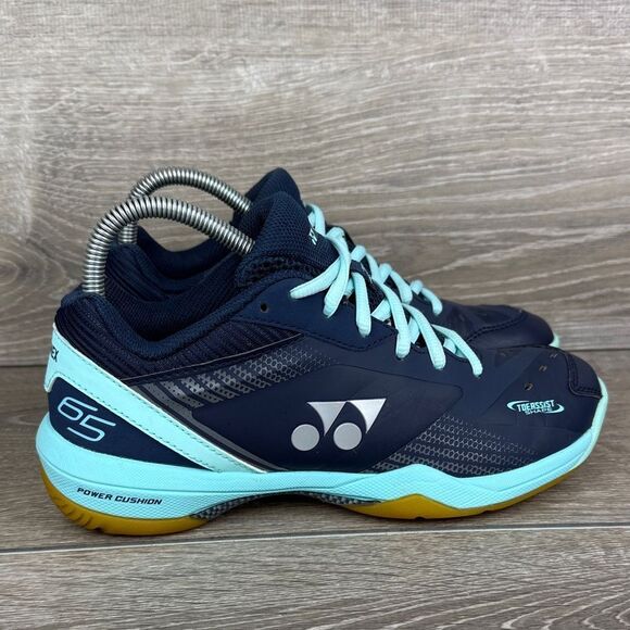 Yonex Power Cushion 65 Z3 Women’s Sz 8 Navy Blue Saxe Badminton Low Top Sneakers - Picture 1 of 13
